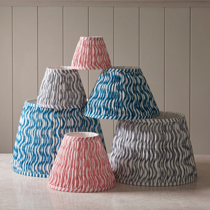 Endon 113060 Ripple 35cm Tapered Shade Coral pink fabric 10W LED E27 or B22 (Required)