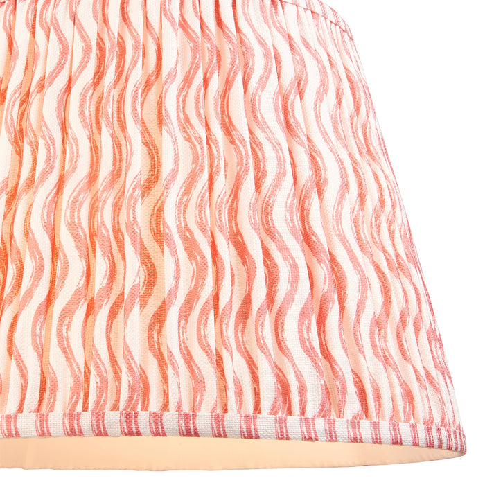 Endon 113061 Ripple 40cm Tapered Shade Coral pink fabric 10W LED E27 or B22 (Required)