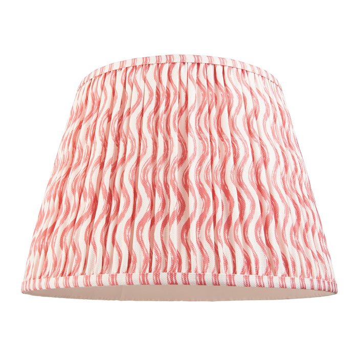 Endon 113061 Ripple 40cm Tapered Shade Coral pink fabric 10W LED E27 or B22 (Required)
