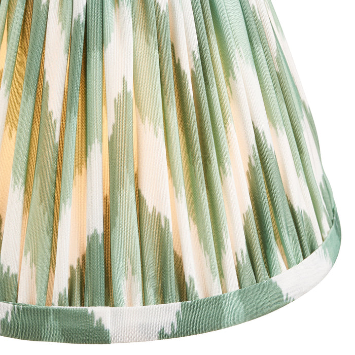 Endon 113064 Zigzag 16cm Tapered Shade Cotswold green fabric 7W LED E14 or B22 (Required)