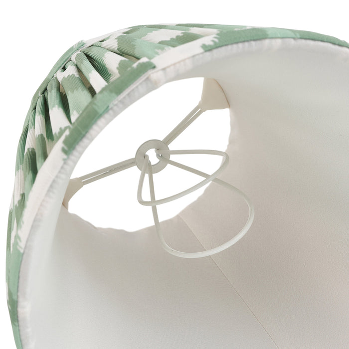 Endon 113064 Zigzag 16cm Tapered Shade Cotswold green fabric 7W LED E14 or B22 (Required)