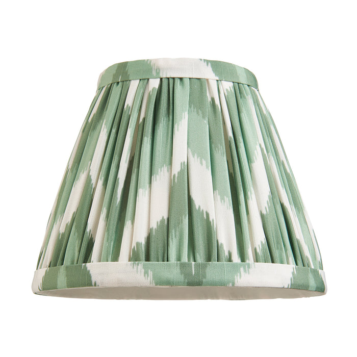 Endon 113064 Zigzag 16cm Tapered Shade Cotswold green fabric 7W LED E14 or B22 (Required)