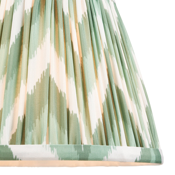 Endon 113065 Zigzag 20cm Tapered Shade Cotswold green fabric 7W LED E14 or B22 (Required)