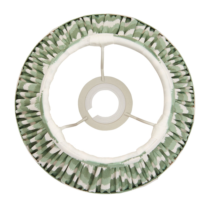 Endon 113065 Zigzag 20cm Tapered Shade Cotswold green fabric 7W LED E14 or B22 (Required)
