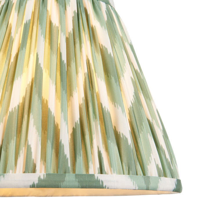 Endon 113066 Zigzag 25cm Tapered Shade Cotswold green fabric 10W LED E27 or B22 (Required)
