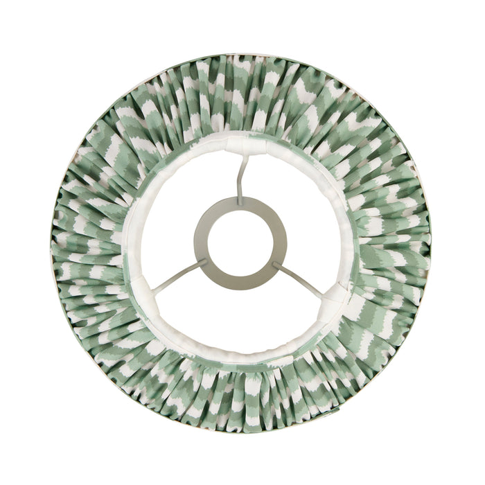 Endon 113066 Zigzag 25cm Tapered Shade Cotswold green fabric 10W LED E27 or B22 (Required)