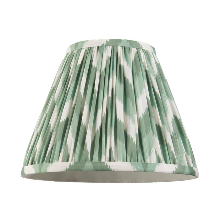 Endon 113066 Zigzag 25cm Tapered Shade Cotswold green fabric 10W LED E27 or B22 (Required)
