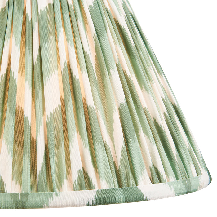 Endon 113067 Zigzag 30cm Tapered Shade Cotswold green fabric 10W LED E27 or B22 (Required)