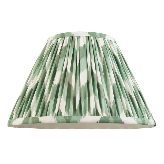 Endon 113067 Zigzag 30cm Tapered Shade Cotswold green fabric 10W LED E27 or B22 (Required)