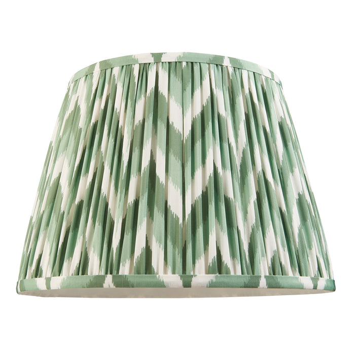 Endon 113068 Zigzag 35cm Tapered Shade Cotswold green fabric 10W LED E27 or B22 (Required)