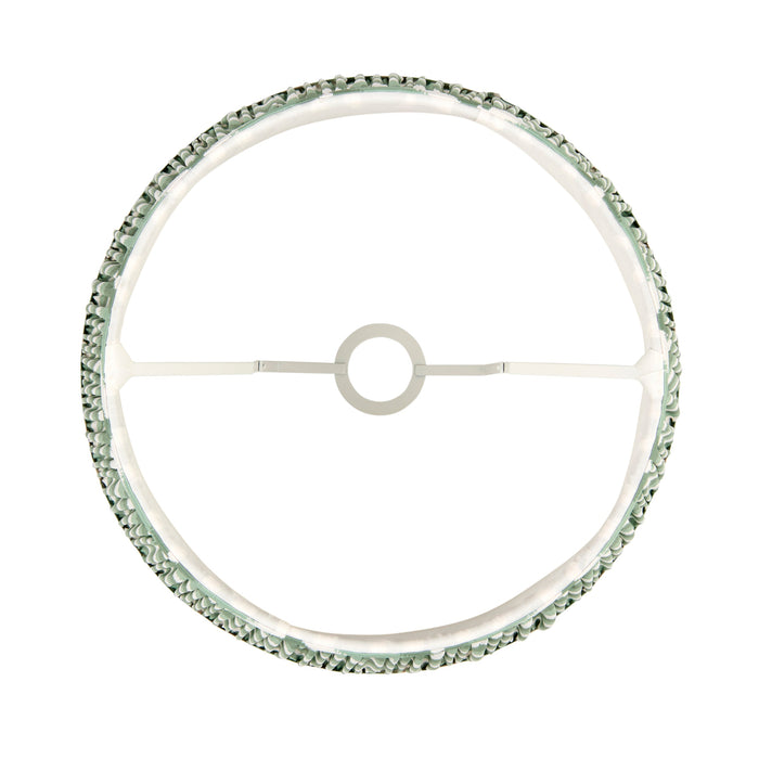 Endon 113069 Zigzag 40cm Tapered Shade Cotswold green fabric 10W LED E27 or B22 (Required)