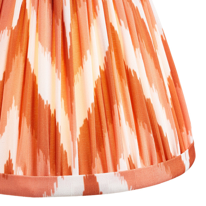 Endon 113070 Zigzag 16cm Tapered Shade Apricot orange fabric 7W LED E14 or B22 (Required)