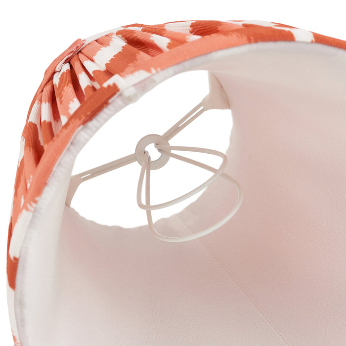 Endon 113070 Zigzag 16cm Tapered Shade Apricot orange fabric 7W LED E14 or B22 (Required)