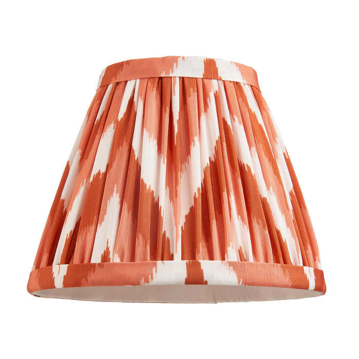 Endon 113070 Zigzag 16cm Tapered Shade Apricot orange fabric 7W LED E14 or B22 (Required)