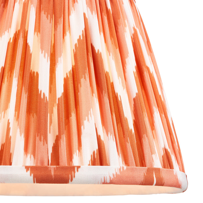 Endon 113071 Zigzag 20cm Tapered Shade Apricot orange fabric 7W LED E14 or B22 (Required)