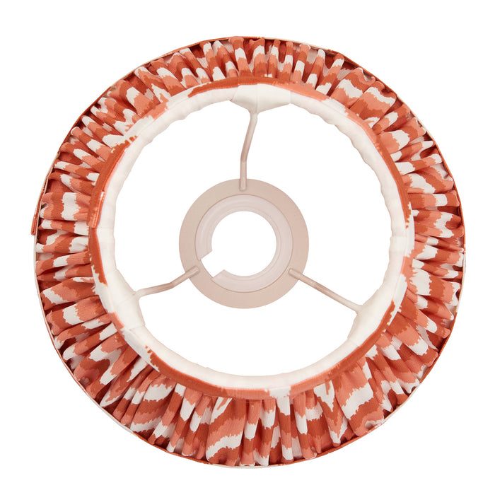 Endon 113071 Zigzag 20cm Tapered Shade Apricot orange fabric 7W LED E14 or B22 (Required)