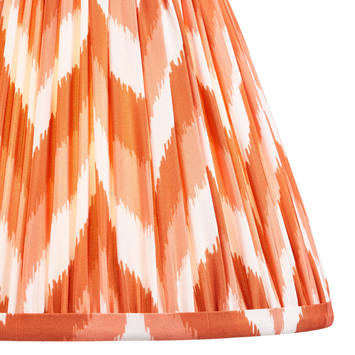 Endon 113072 Zigzag 25cm Tapered Shade Apricot orange fabric 10W LED E27 or B22 (Required)