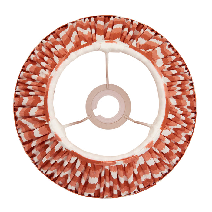 Endon 113072 Zigzag 25cm Tapered Shade Apricot orange fabric 10W LED E27 or B22 (Required)