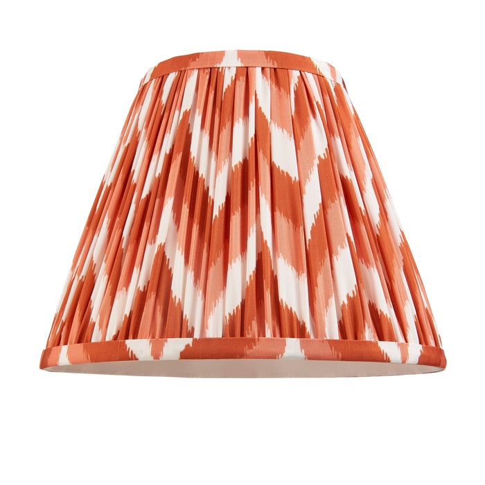 Endon 113072 Zigzag 25cm Tapered Shade Apricot orange fabric 10W LED E27 or B22 (Required)