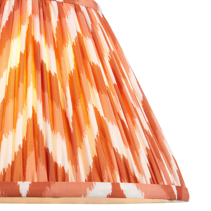Endon 113073 Zigzag 30cm Tapered Shade Apricot orange fabric 10W LED E27 or B22 (Required)