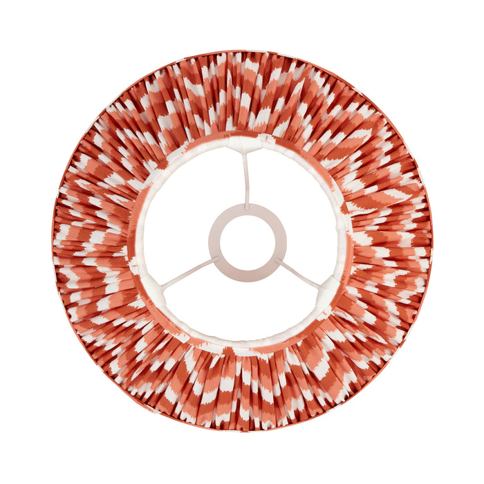 Endon 113073 Zigzag 30cm Tapered Shade Apricot orange fabric 10W LED E27 or B22 (Required)