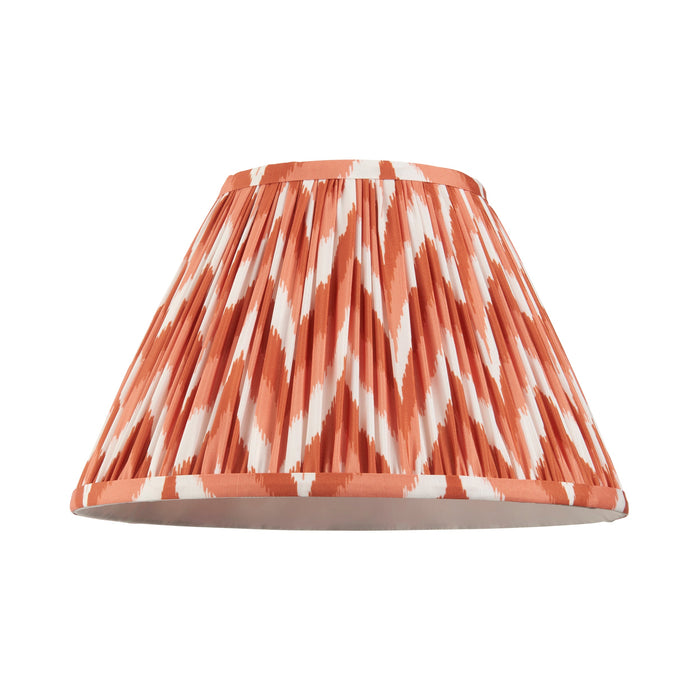 Endon 113073 Zigzag 30cm Tapered Shade Apricot orange fabric 10W LED E27 or B22 (Required)