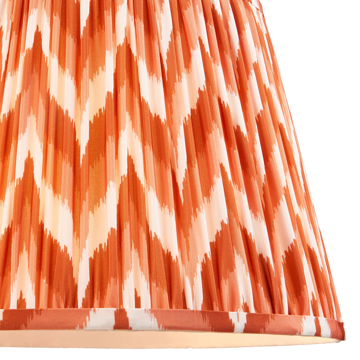 Endon 113074 Zigzag 35cm Tapered Shade Apricot orange fabric 10W LED E27 or B22 (Required)
