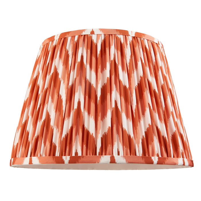 Endon 113074 Zigzag 35cm Tapered Shade Apricot orange fabric 10W LED E27 or B22 (Required)