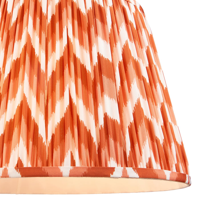 Endon 113075 Zigzag 40cm Tapered Shade Apricot orange fabric 10W LED E27 or B22 (Required)