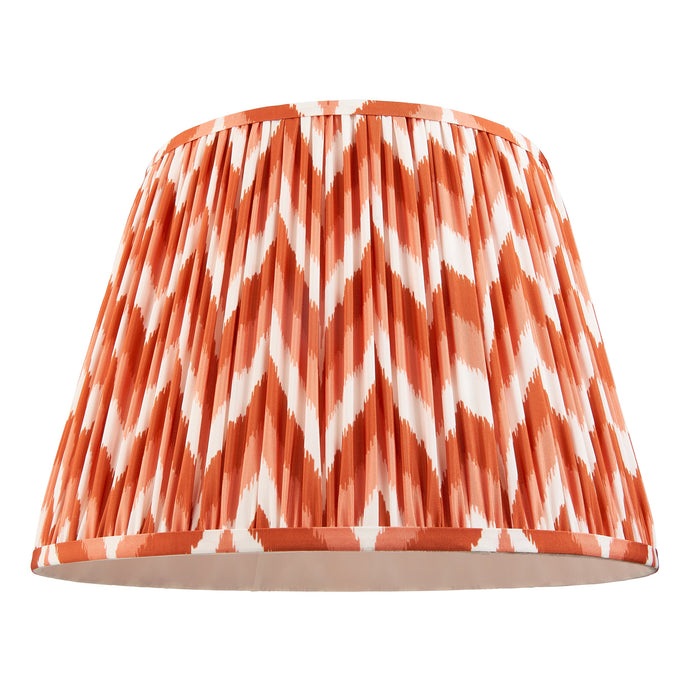 Endon 113075 Zigzag 40cm Tapered Shade Apricot orange fabric 10W LED E27 or B22 (Required)