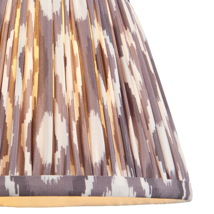 Endon 113083 Ikat 20cm Tapered Shade Pearl grey fabric 7W LED E14 or B22 (Required)