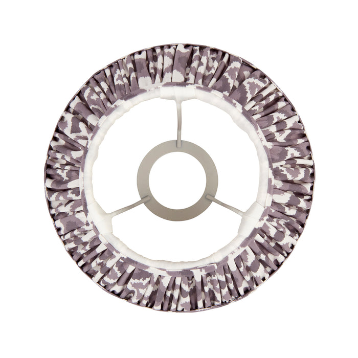 Endon 113083 Ikat 20cm Tapered Shade Pearl grey fabric 7W LED E14 or B22 (Required)