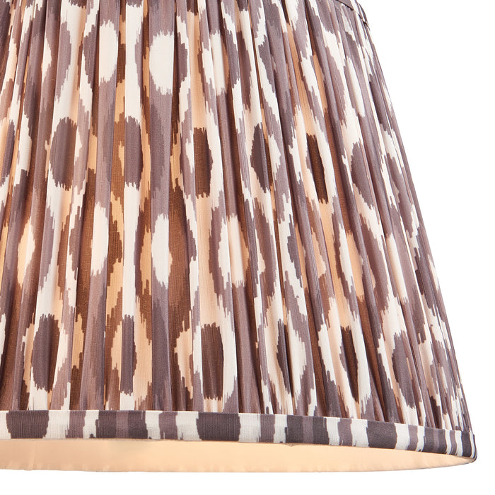 Endon 113086 Ikat 35cm Tapered Shade Pearl grey fabric 10W LED E27 or B22 (Required)