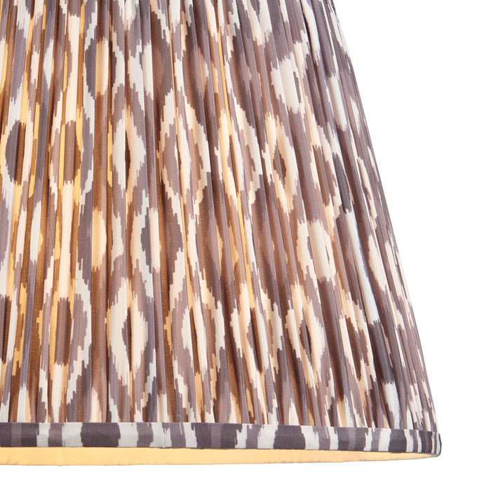 Endon 113087 Ikat 40cm Tapered Shade Pearl grey fabric 10W LED E27 or B22 (Required)