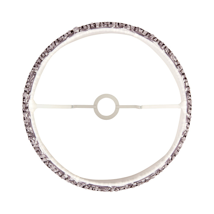 Endon 113087 Ikat 40cm Tapered Shade Pearl grey fabric 10W LED E27 or B22 (Required)