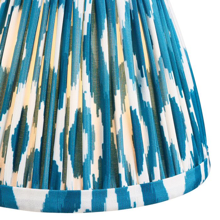 Endon 113088 Ikat 16cm Tapered Shade Marlin blue fabric 7W LED E14 or B22 (Required)
