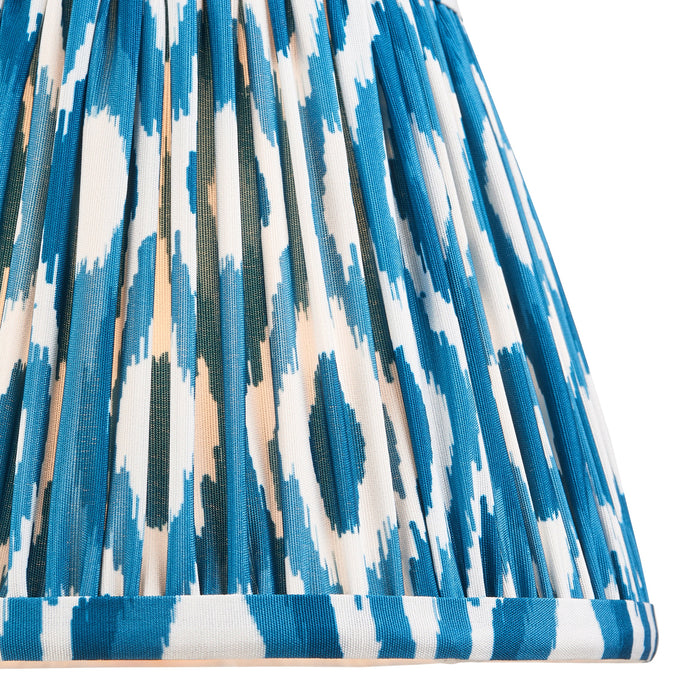 Endon 113089 Ikat 20cm Tapered Shade Marlin blue fabric 7W LED E14 or B22 (Required)
