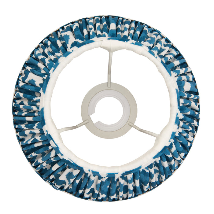Endon 113089 Ikat 20cm Tapered Shade Marlin blue fabric 7W LED E14 or B22 (Required)
