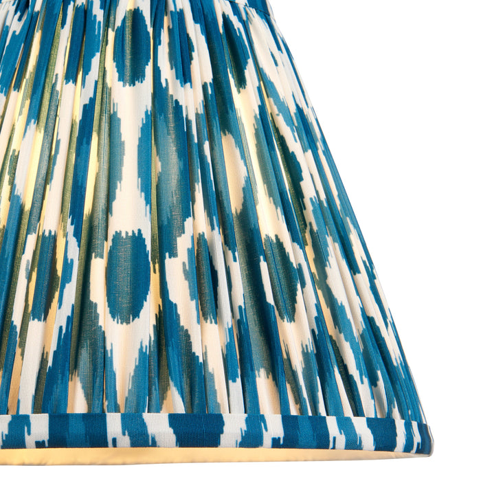 Endon 113090 Ikat 25cm Tapered Shade Marlin blue fabric 10W LED E27 or B22 (Required)