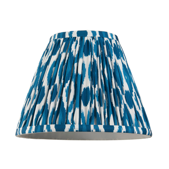 Endon 113090 Ikat 25cm Tapered Shade Marlin blue fabric 10W LED E27 or B22 (Required)
