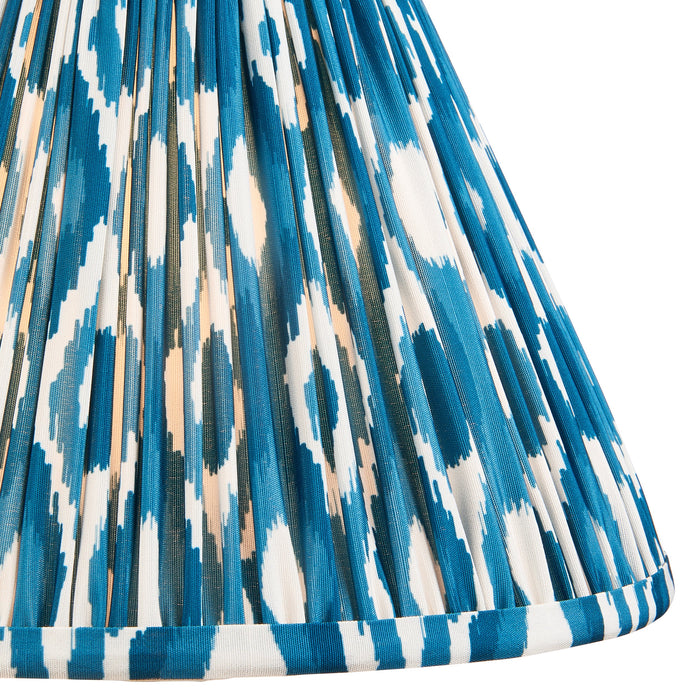 Endon 113091 Ikat 30cm Tapered Shade Marlin blue fabric 10W LED E27 or B22 (Required)