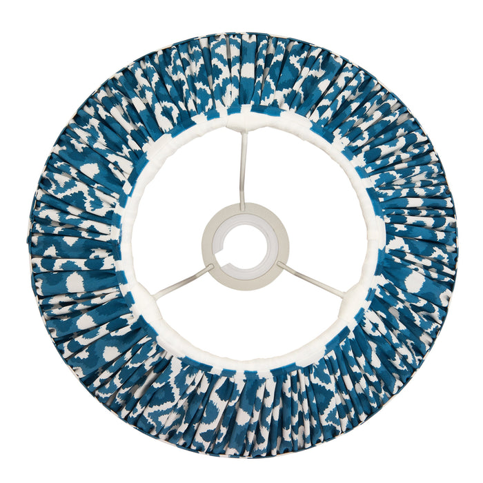 Endon 113091 Ikat 30cm Tapered Shade Marlin blue fabric 10W LED E27 or B22 (Required)