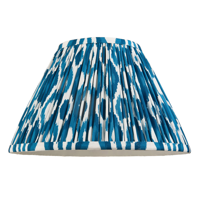 Endon 113091 Ikat 30cm Tapered Shade Marlin blue fabric 10W LED E27 or B22 (Required)