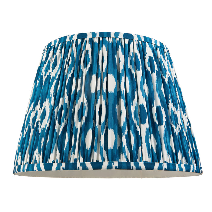 Endon 113092 Ikat 35cm Tapered Shade Marlin blue fabric 10W LED E27 or B22 (Required)