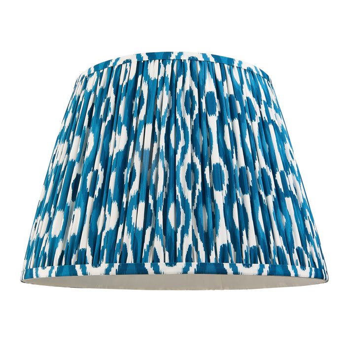 Endon 113093 Ikat 40cm Tapered Shade Marlin blue fabric 10W LED E27 or B22 (Required)