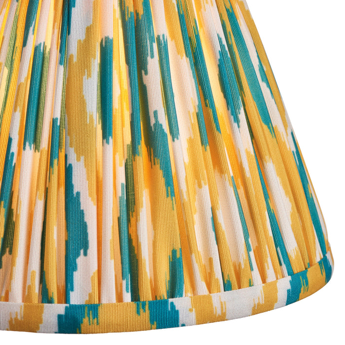 Endon 113095 Ikat 16cm Tapered Shade Yellow & jade 7W LED E14 or B22 (Required)