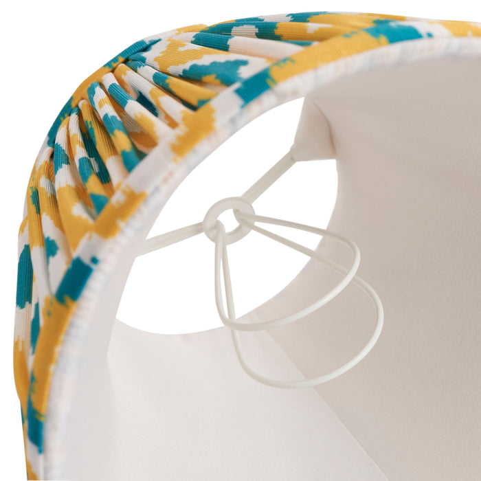 Endon 113095 Ikat 16cm Tapered Shade Yellow & jade 7W LED E14 or B22 (Required)