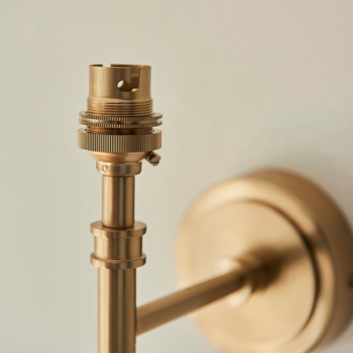 Endon 113151 Chester Wall Fitting Brushed aged brass plate 7W LED B22 (Required)