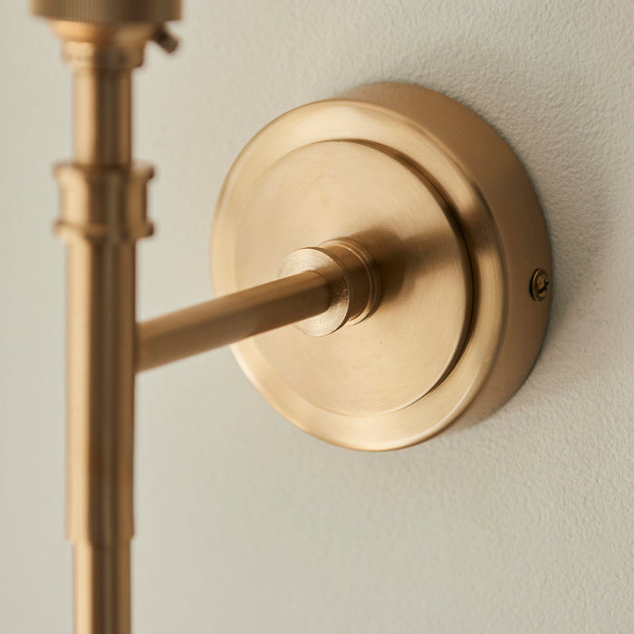 Endon 113151 Chester Wall Fitting Brushed aged brass plate 7W LED B22 (Required)
