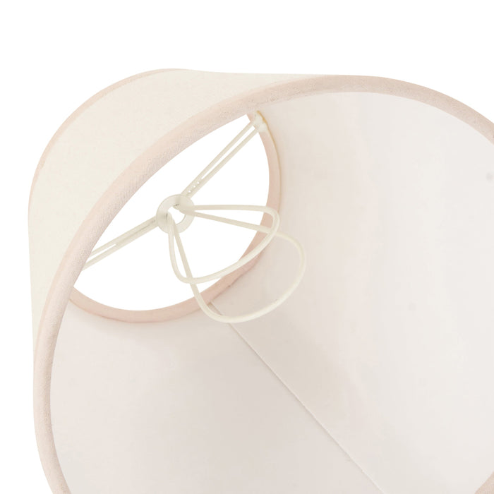 Endon 113174 Ivy 16cm Tapered Shade Vintage white & almond white fabric 7W LED E14 or B22 (Required)
